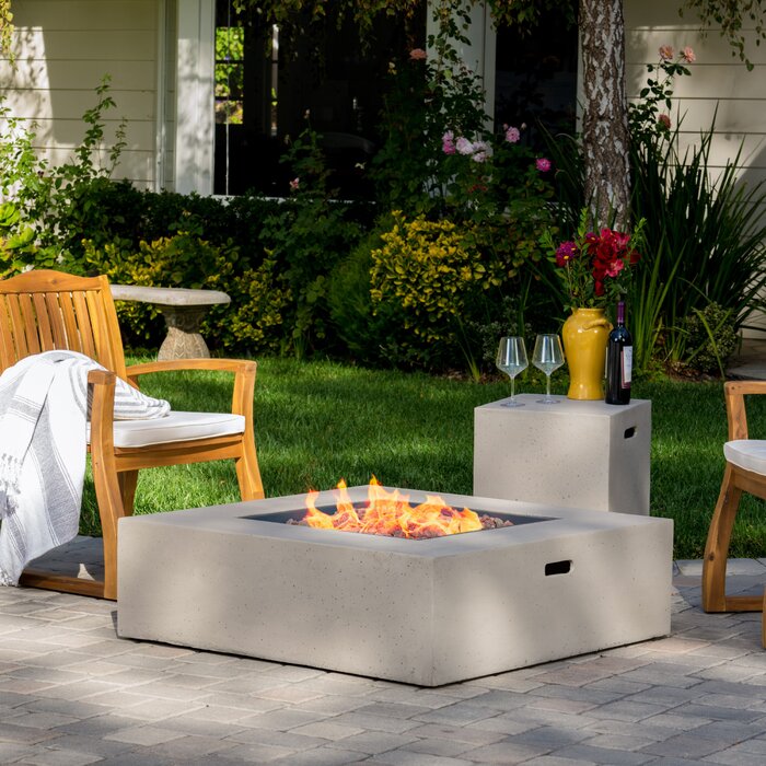 Wade Logan® Olivet Propane Gas Fire Pit Table & Reviews